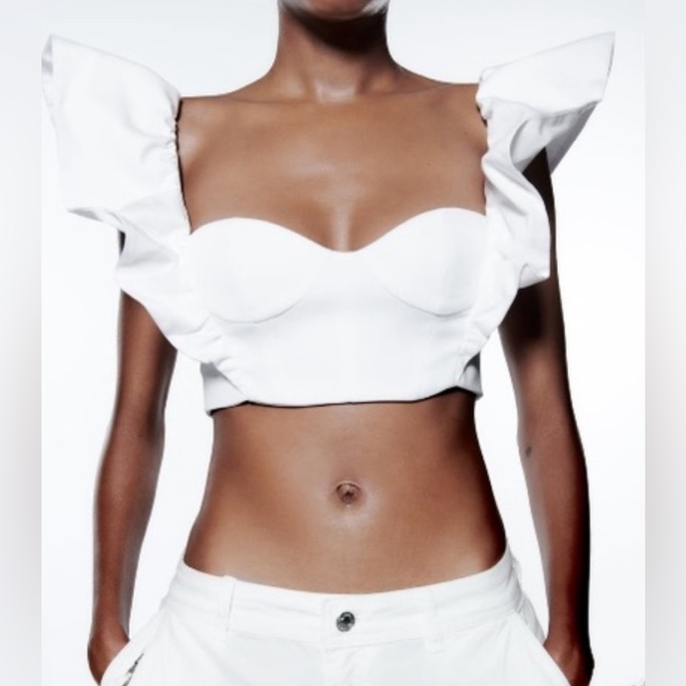 zara voluminous poplin top